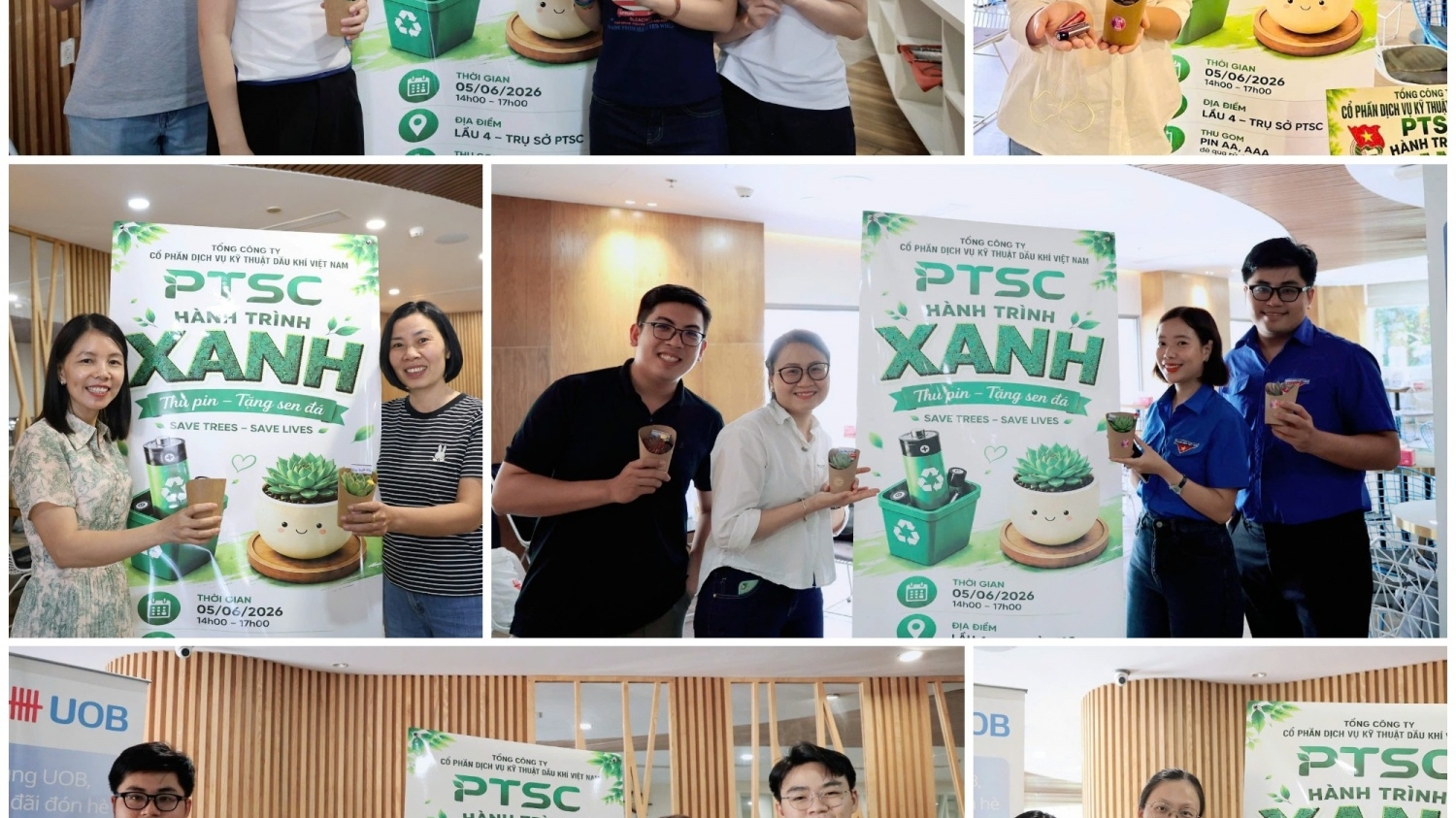 PTSC lan tỏa lối sống xanh từ chương trình “Thu pin, tặng sen đá”