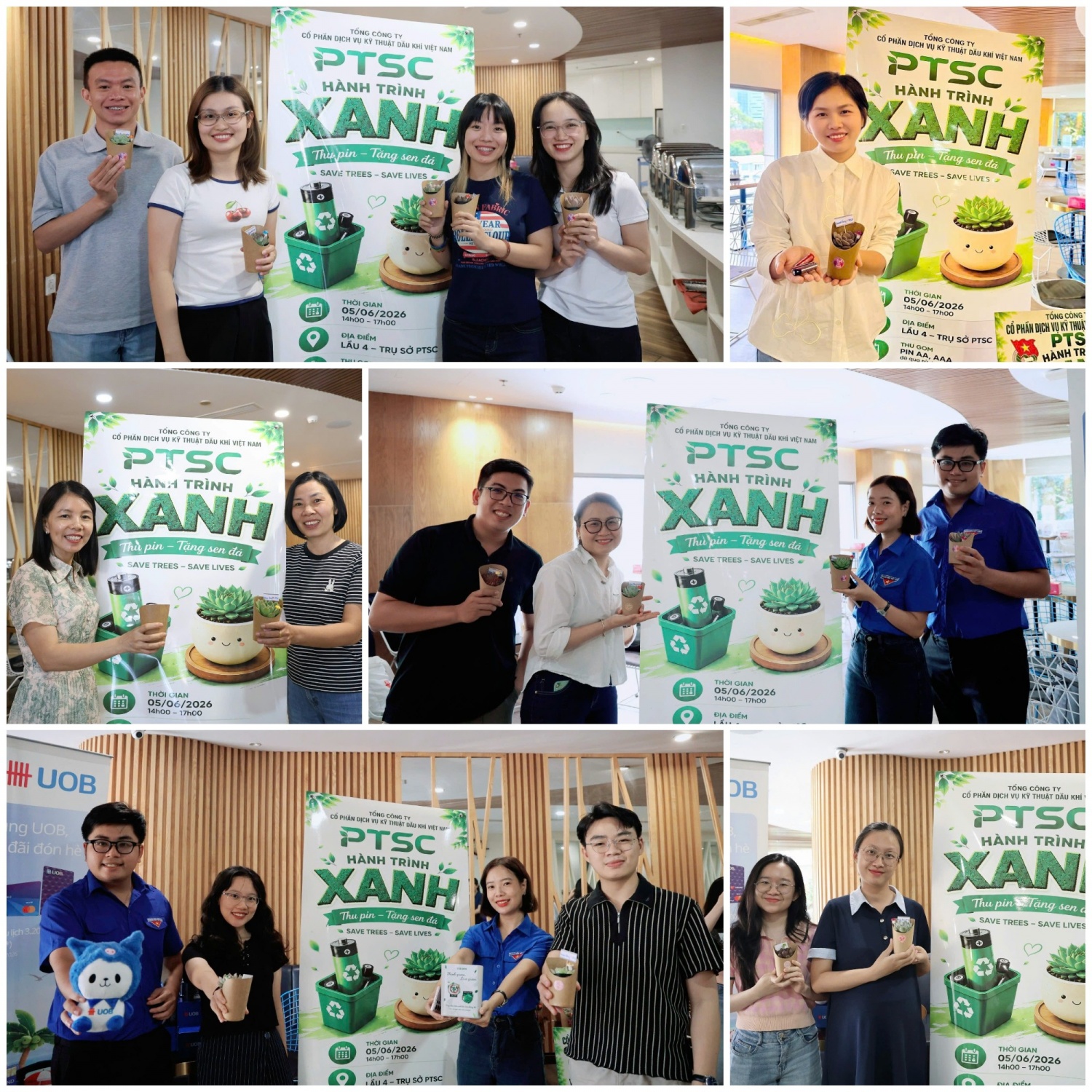 PTSC lan tỏa lối sống xanh từ chương trình “Thu pin, tặng sen đá”