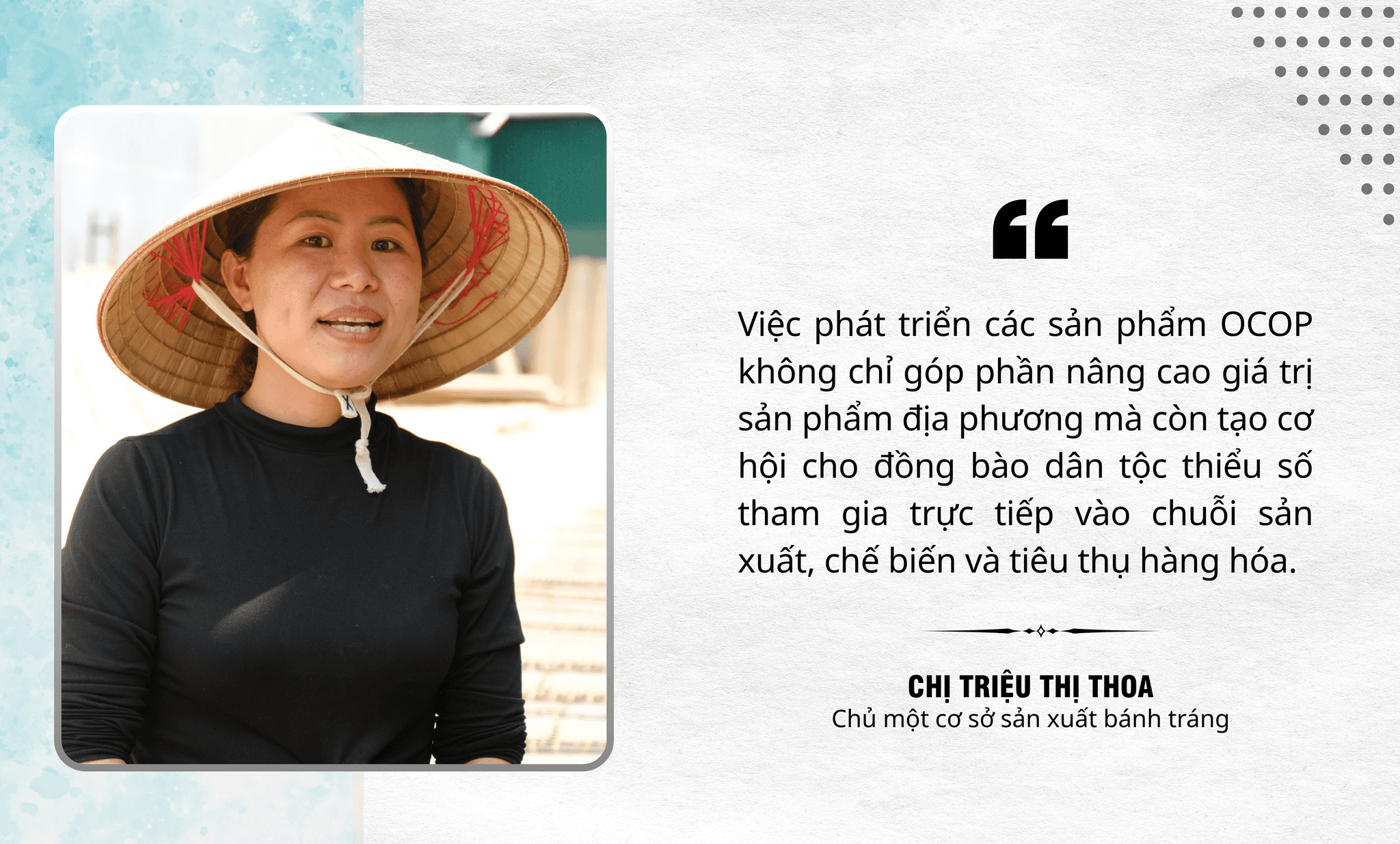 Lâm Đồng: OCOP tạo giá trị mới cho bánh tráng làng Tày