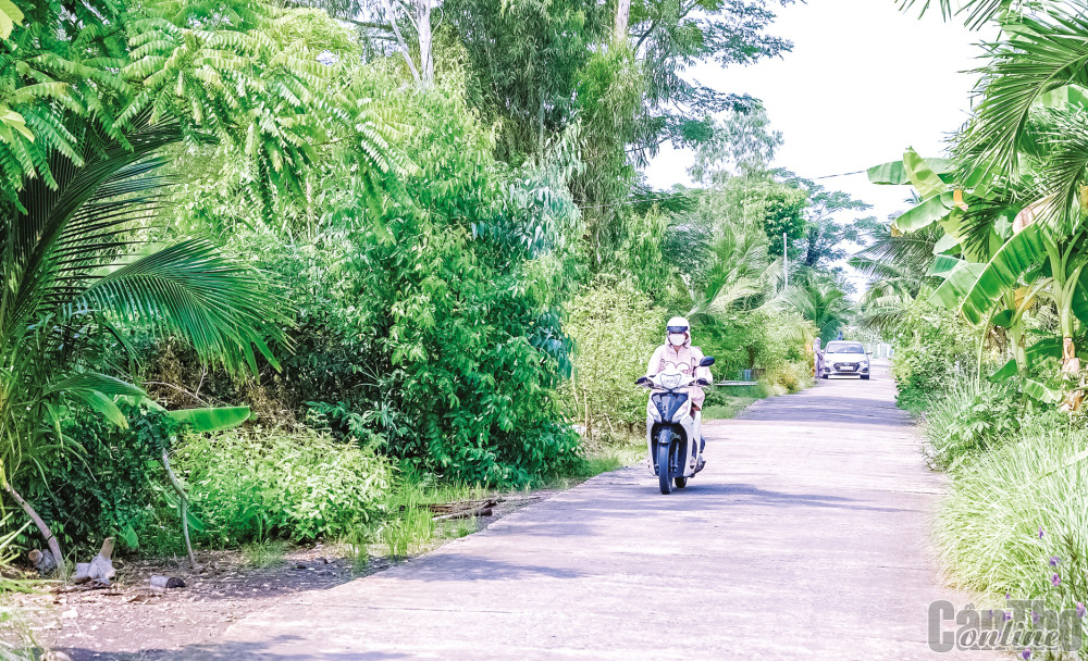 Giao thông nông thôn trên địa bàn huyện Vĩnh Thạnh được đầu tư xây dựng khang trang, rộng thoáng, đảm bảo an toàn cho người dân đi lại.