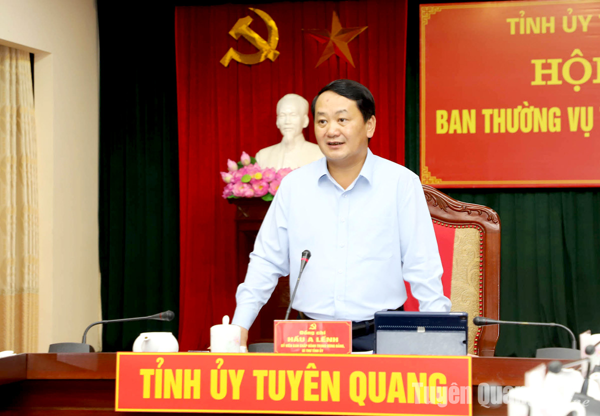 Tuyên Quang: Ban Thường vụ Tỉnh ủy họp lần thứ nhất thông qua một số nội dung quan trọng