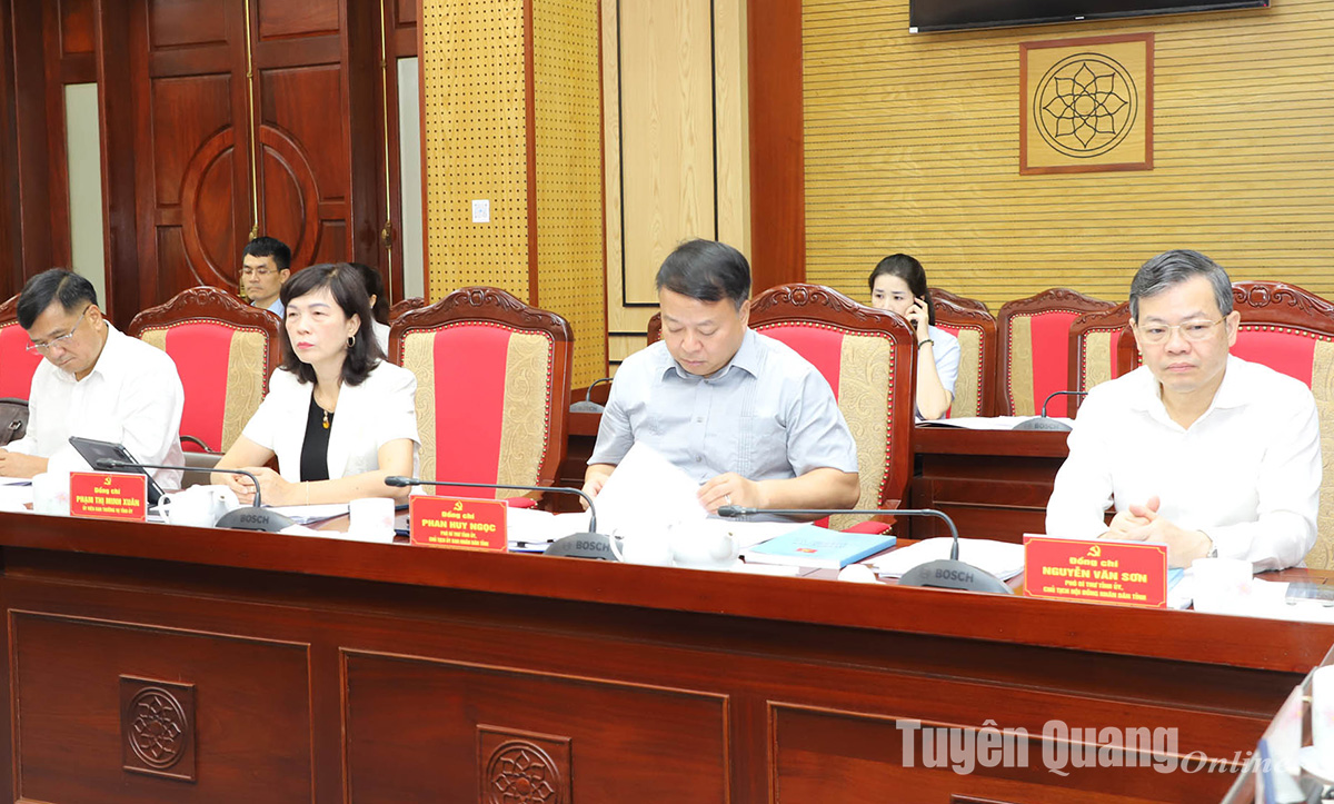 Tuyên Quang: Ban Thường vụ Tỉnh ủy họp lần thứ nhất thông qua một số nội dung quan trọng