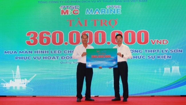 PTSC tiếp thêm nguồn lực cho an sinh, giáo dục tại đặc khu Lý Sơn