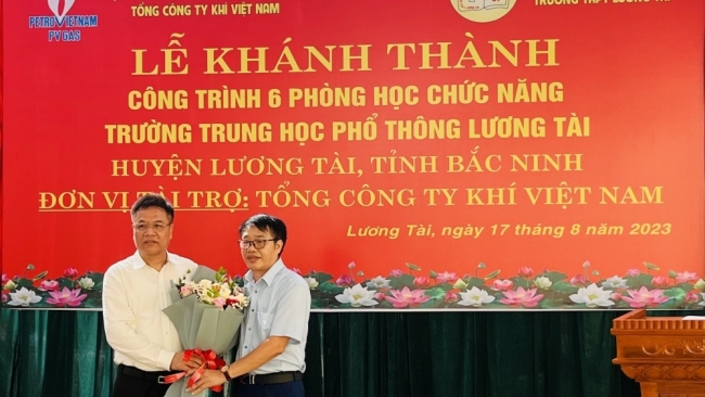 PV GAS tài trợ 5 tỷ đồng xây dựng khu dạy học chức năng Trường THPT Lương Tài – Bắc Ninh