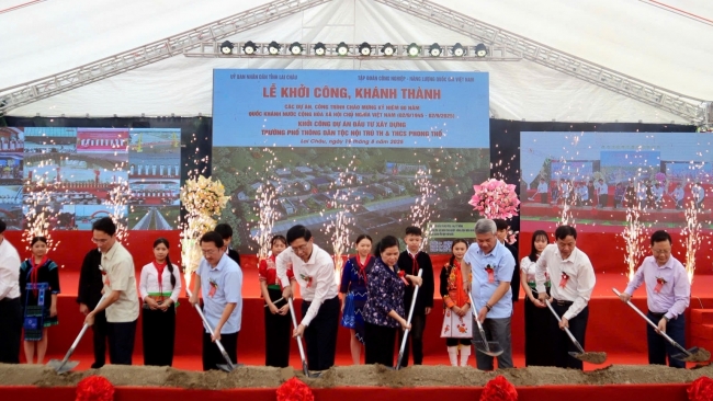 Lai Châu: Khởi công Dự án đầu tư xây dựng Trường phổ thông Dân tộc nội trú Tiểu học và THCS Phong Thổ