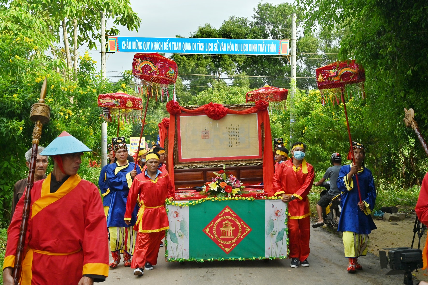 Lễ hội Dinh Thầy Thím diễn ra tại xã Tân Hải, tỉnh Lâm Đồng. Ảnh Đình Hoà