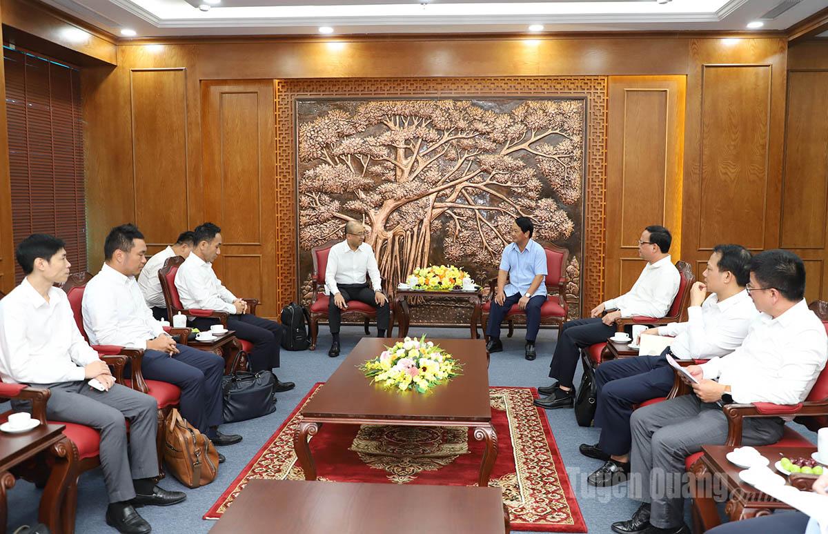 Tuyên Quang: Bí thư Tỉnh ủy Hầu A Lềnh tiếp Đoàn công tác Công ty Cổ phần EREX Nhật Bản