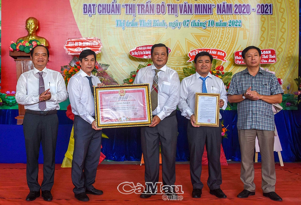 Cà Mau: Thị trấn Thới Bình đạt chuẩn đô thị văn minh
