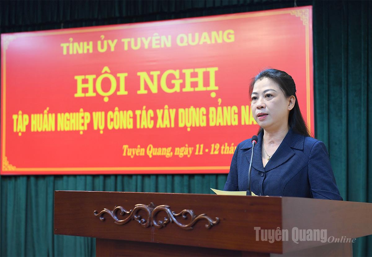 Tỉnh ủy Tuyên Quang tổ chức tập huấn nghiệp vụ công tác xây dựng Đảng năm 2025