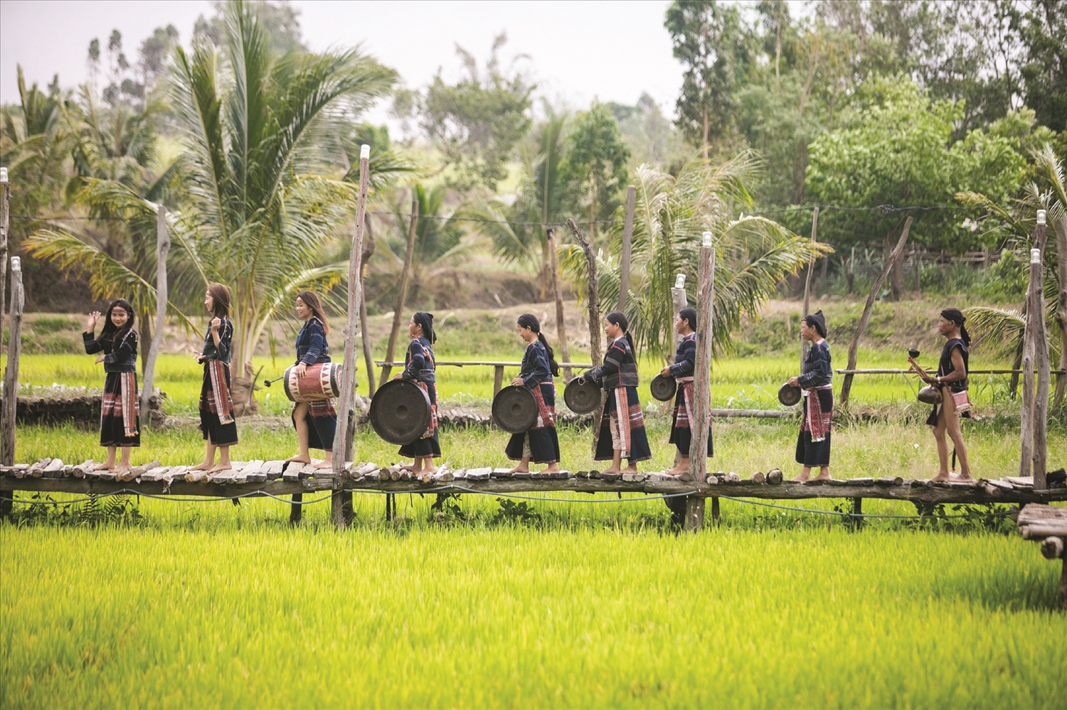 Những đôi tay mềm giữ nhịp chiêng ngân