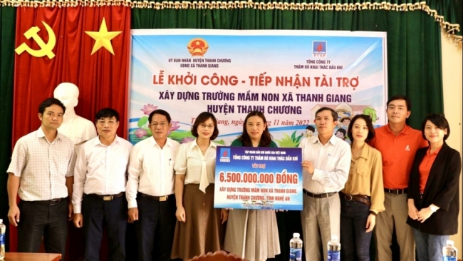 PVEP tài trợ xây dựng trường mầm non tại huyện Thanh Chương, Nghệ An