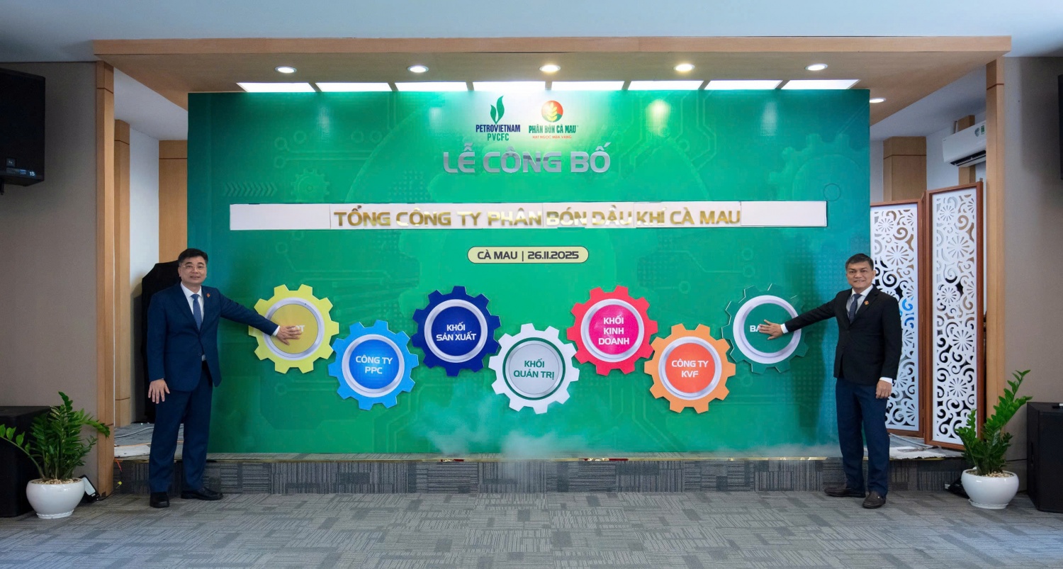 PVCFC công bố trở thành Tổng công ty Phân bón Dầu khí Cà Mau PVCFC công bố trở thành Tổng công ty Phân bón Dầu khí Cà Mau