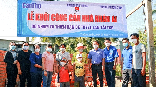 Báo Cần Thơ khởi công xây dựng căn nhà nhân ái cho hộ có hoàn cảnh khó khăn ở huyện Thới Lai
