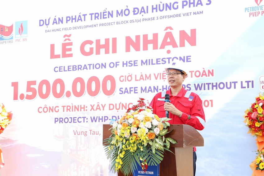 Dự án Phát triển mỏ Đại Hùng pha 3 ghi nhận 1,5 triệu giờ làm việc an toàn