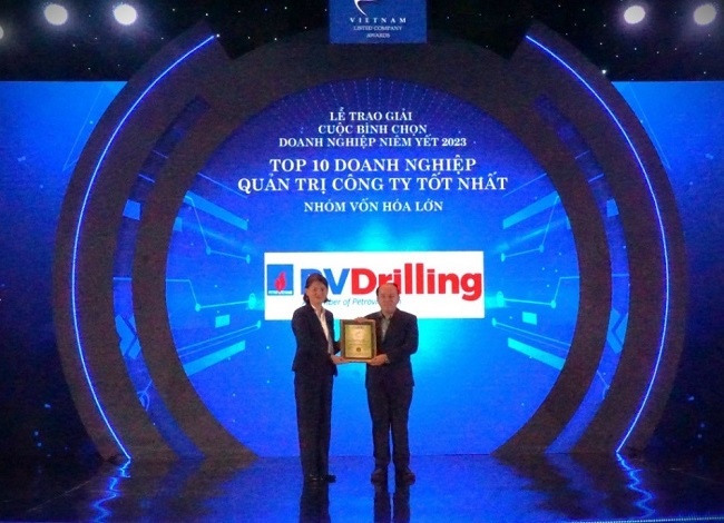 PV Drilling nhận giải Top 10 quản trị công ty tốt nhất – nhóm vốn hóa lớn.