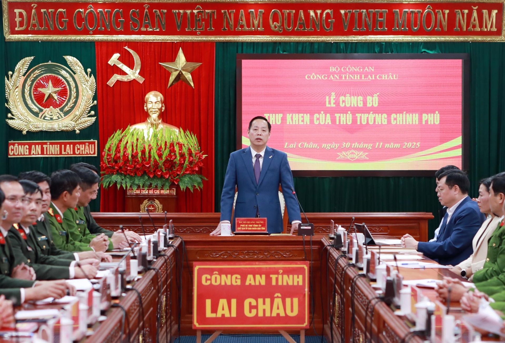 Lai Châu: Công an tỉnh công bố Thư khen của Thủ tướng Chính phủ