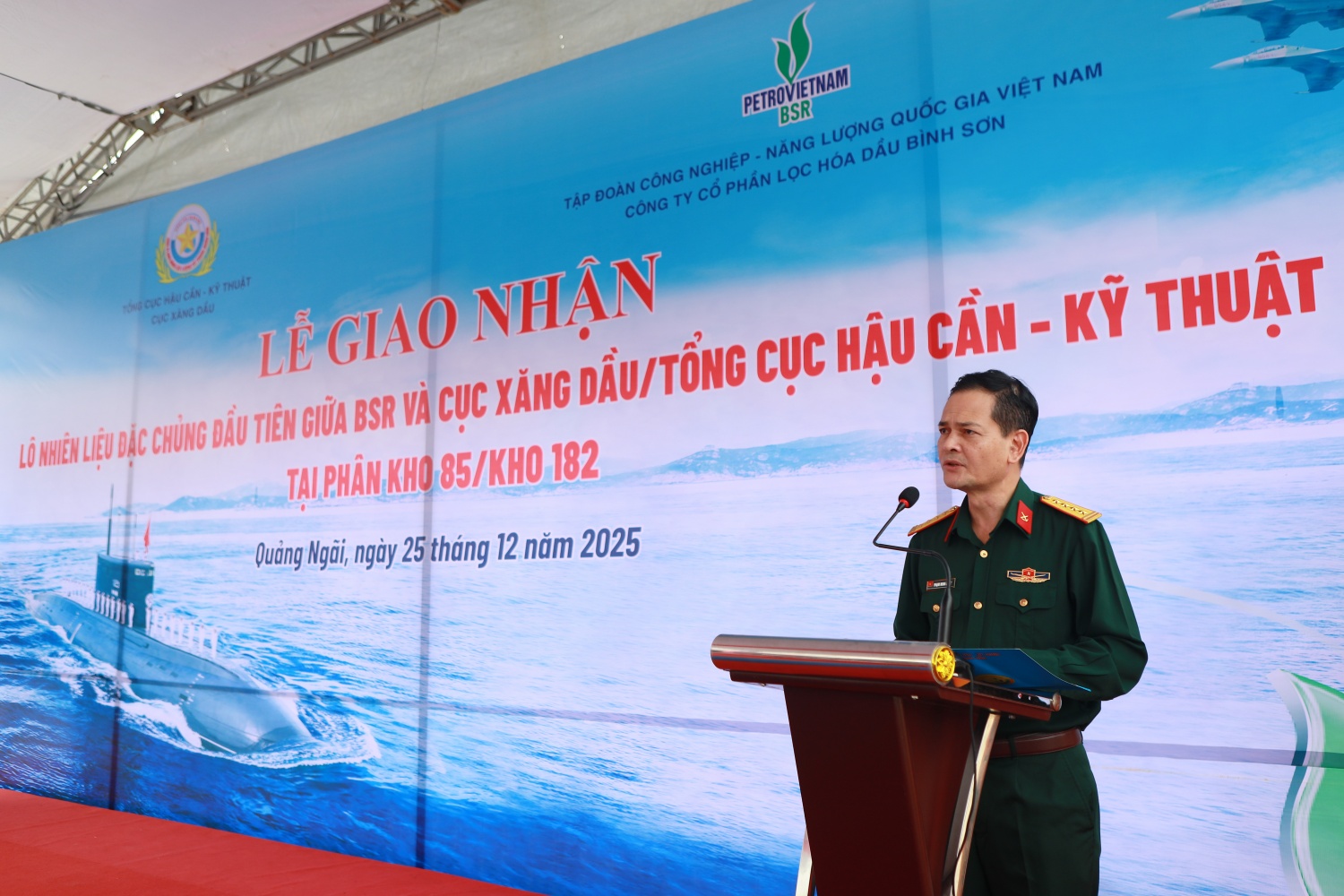 BSR bàn giao lô nhiên liệu đặc chủng đầu tiên phục vụ quốc phòng cho Cục Xăng dầu tại Phân kho 85