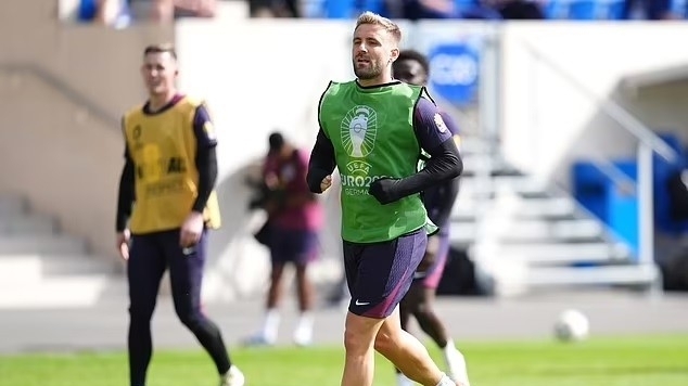 Luke Shaw tập luyện cùng tuyển Anh, có thể thi đấu trận ra quân EURO 2024?