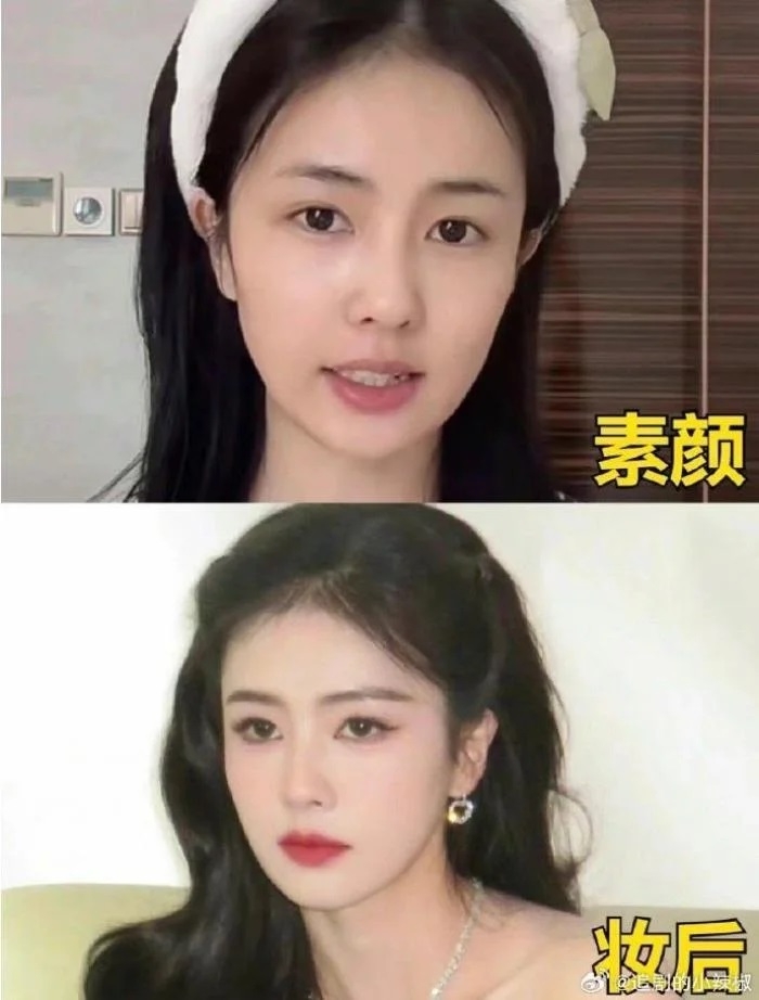 Sao nữ trước và sau khi trang điểm: Bạch Lộc kém sắc hơn Triệu Lộ Tư