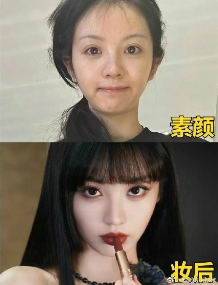 Sao nữ trước và sau khi trang điểm: Bạch Lộc kém sắc hơn Triệu Lộ Tư
