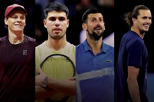Sinner áp sát ngôi vương của Alcaraz, Zverev đẩy Djokovic khỏi top 3 ATP