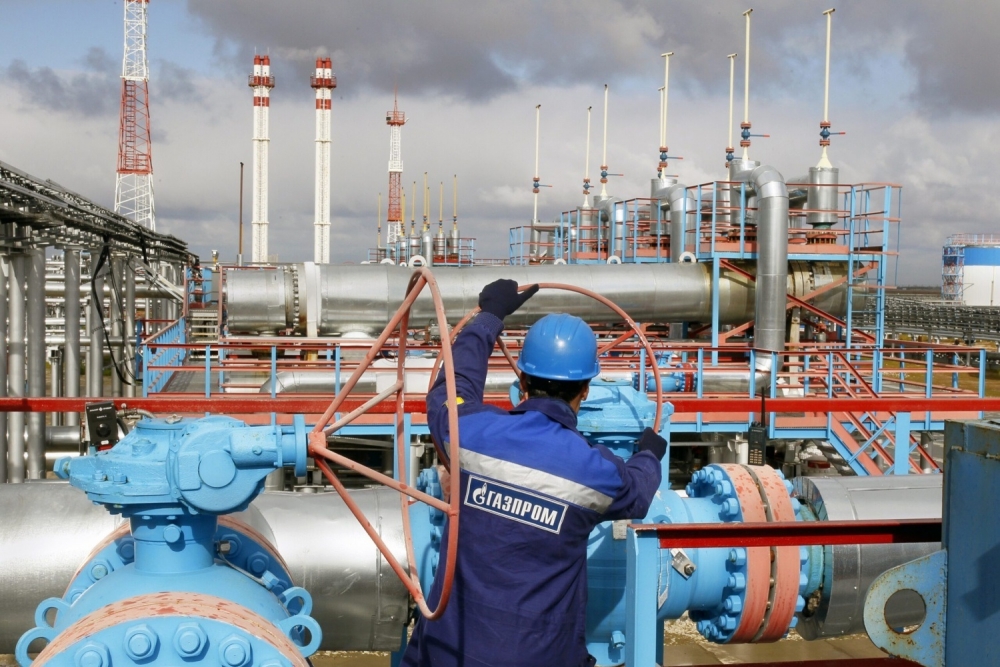 Một cơ sở khí đốt của Gazprom. Ảnh TASS