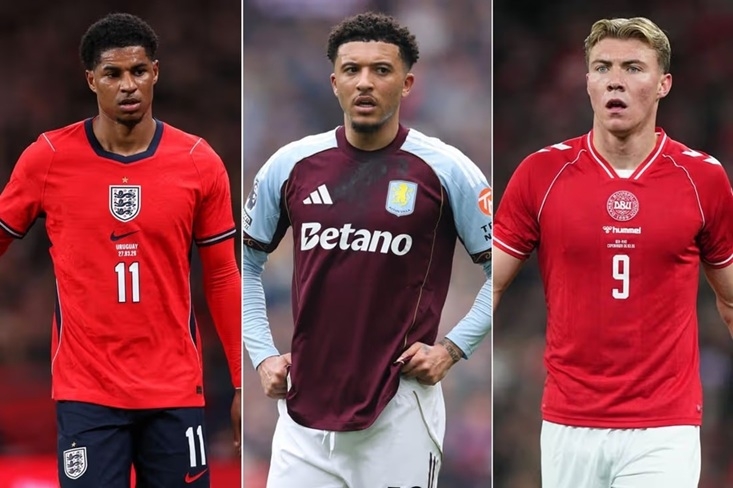 Marcus Rashford, Jadon Sancho và Rasmus Hojlund đều đang được Manchester United cho mượn.