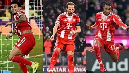 Hàng công Bayern thách thức hàng thủ chủ nhà Real Madrid. Hàng công Bayern thách thức hàng thủ chủ nhà Real Madrid.