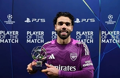 David Raya và nghệ thuật làm chủ nhịp độ đưa Arsenal vào bán kết Champions League
