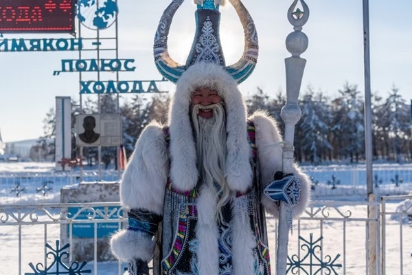 Một người dân trong lễ hội 'Cực giá lạnh' ở Oymyakon.