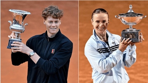 Jannik Sinner và Elina Svitolina đăng quang Rome Open 2026: Đỉnh cao bản lĩnh thép