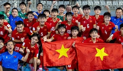 U17 Việt Nam lập kỳ tích giành vé tham dự World Cup U17. Ảnh: VFF