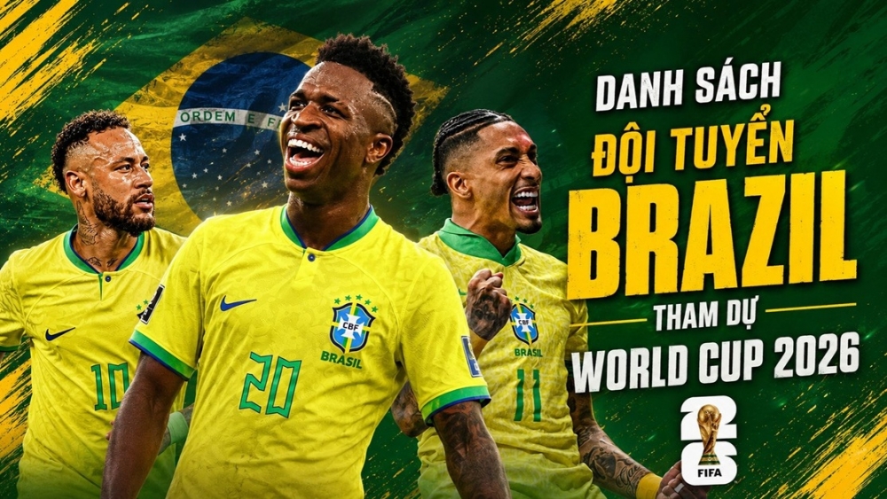 Danh sách cầu thủ dự World Cup 2026 của đội Brazil