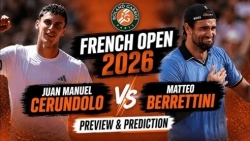 Vòng 4 Roland Garros 2026: Matteo Berrettini đối đầu hiện tượng Cerundolo, Sabalenka đại chiến Osaka