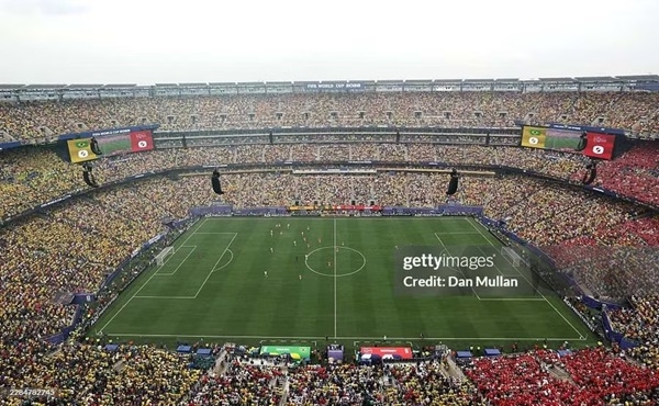 Sân New York New Jersey có sức chứa khoảng 82.500 khán giả, từng diễn ra trận Brazil – Na Uy ở vòng 1/8 World Cup 2026. Trung bình, sân phục vụ trung bình 222 sự kiện mỗi năm Ảnh: Getty.