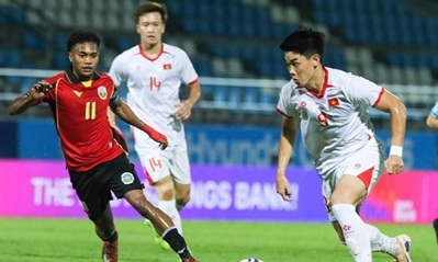 Đội tuyển Việt Nam được đánh giá cao sau màn trình diễn trước Timor Leste. (Ảnh: VFF)