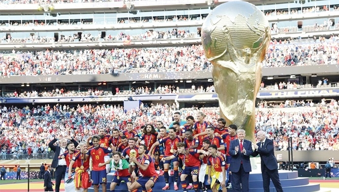 Phút đăng quang vô địch World Cup 2026 của đội tuyển Tây Ban Nha. Ảnh: nhandan.vn