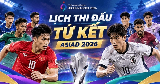 Lịch thi đấu tứ kết ASIAD 2026 mới nhất: U23 Việt Nam gặp Hàn Quốc, Nhật Bản đấu Triều Tiên