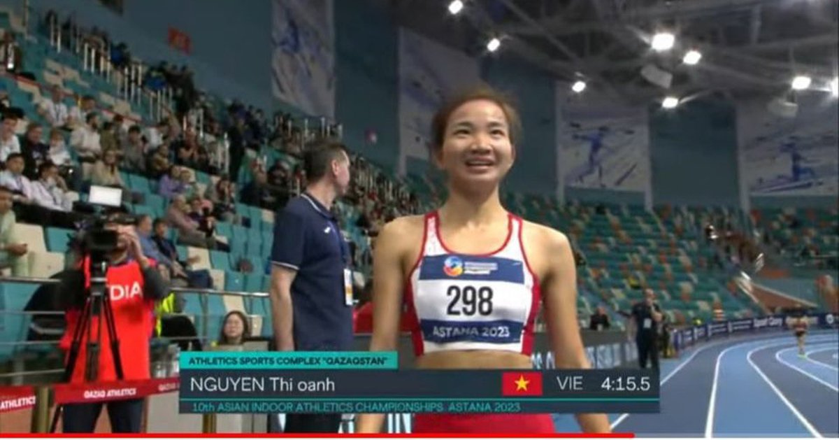 Nguyễn Thị Oanh gây sốc, giành HCV 1500m giải điền kinh trong nhà châu Á