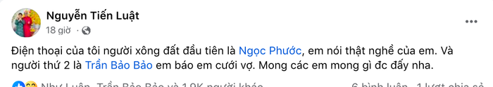 Tiến Luật v&ocirc; t&igrave;nh tiết lộ một sao nam Vbiz chuẩn bị cưới vợ Ảnh 1