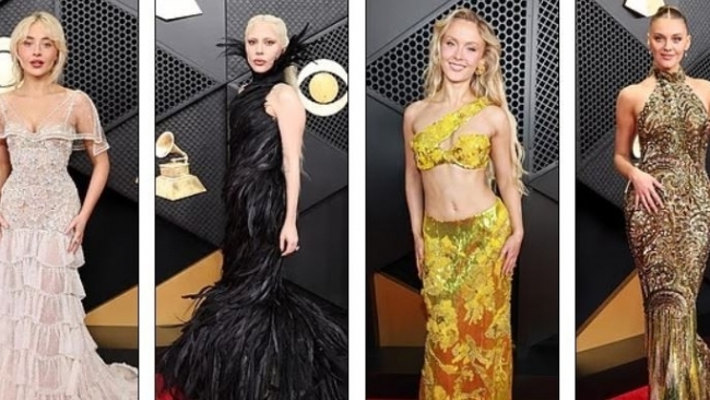 Lady Gaga, Miley Cyrus lên đồ ‘cực ngầu’ trên thảm đỏ Grammy