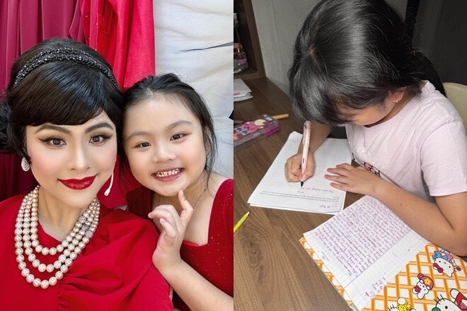 Con của diễn viên Vân Trang và ca sĩ Hòa Minzy gây ấn tượng khi theo học trường công lập