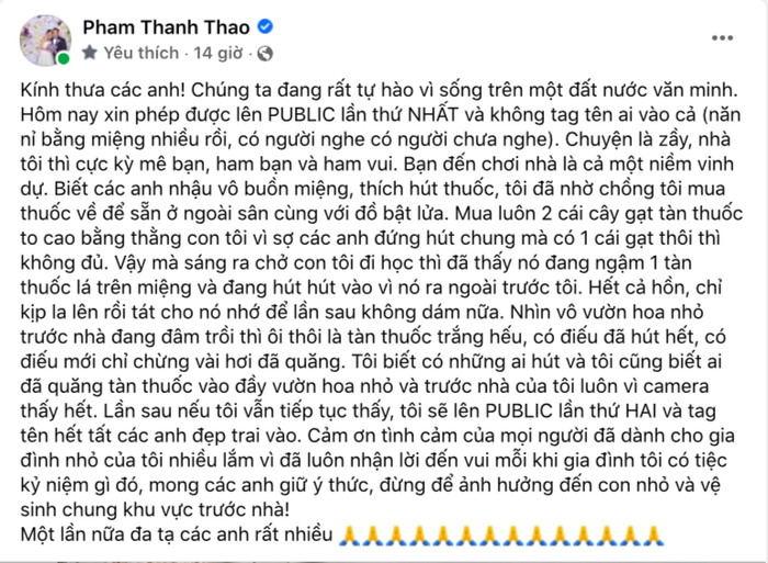 Phản ứng của ca sĩ Phạm Thanh Thảo khi phát hiện con trai hút thuốc