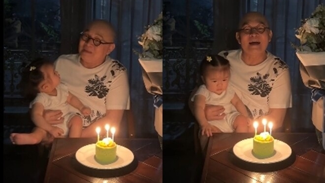 NSƯT Xuân Hinh đón sinh nhật tuổi mới bên cháu ngoại Nana