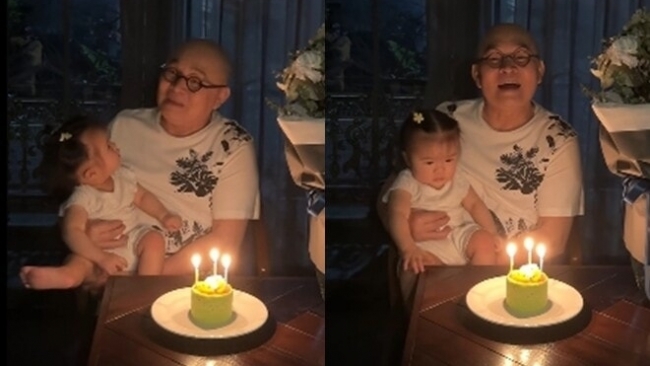 NSƯT Xuân Hinh đón sinh nhật tuổi mới bên cháu ngoại Nana