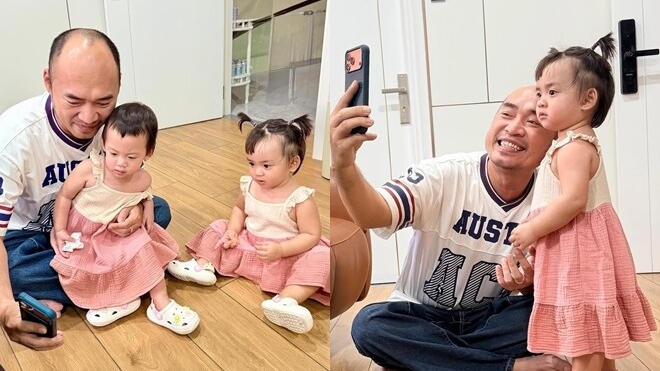 Thu Trang và Tiến Luật lo lắng vì hai con gái sinh đôi nghịch ổ điện