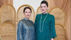 Mẹ đẻ của Á hậu Tú Anh khoe vẻ đẹp quý phái