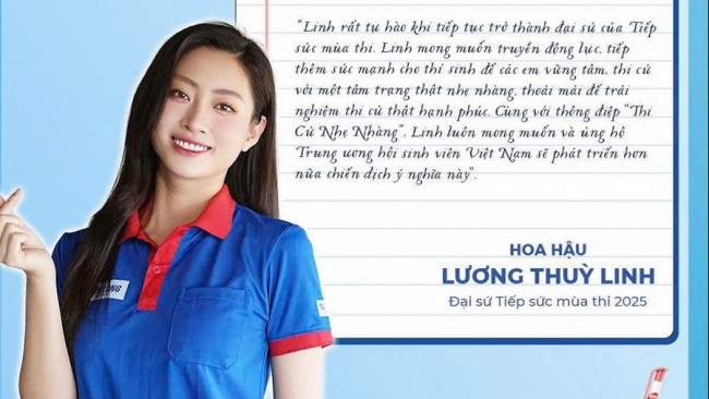 Hoa hậu Lương Thùy Linh làm đại sứ Tiếp sức mùa thi năm 2025
