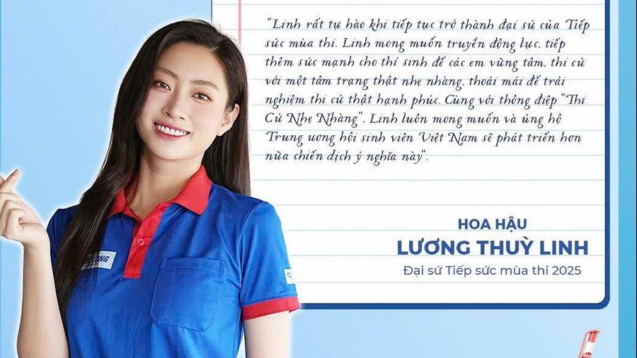 Hoa hậu Lương Thùy Linh làm đại sứ Tiếp sức mùa thi năm 2025