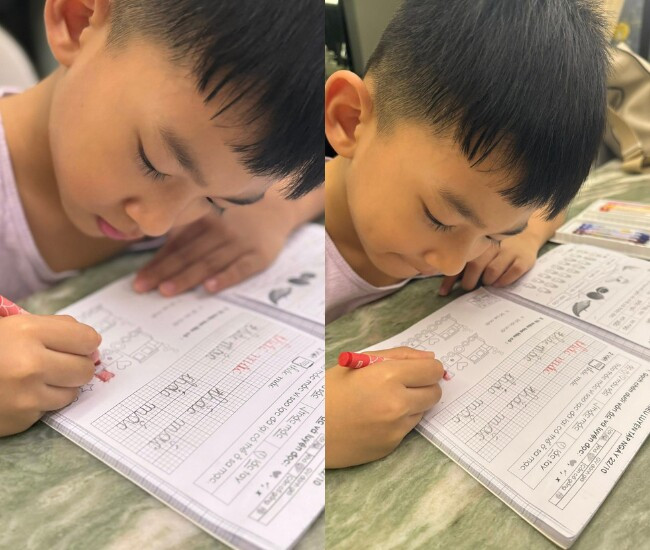 Quý tử nhà Thúy Diễm gây ấn tượng với thành tích học tập và khả năng ngoại ngữ